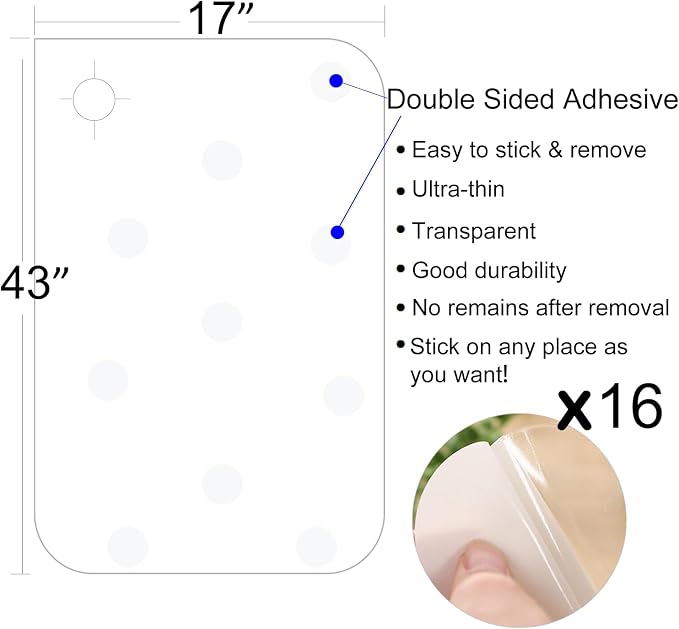 In hand Clear Pet Door Scratch Protector Shield Protect Your Furniture, Heavy Duty Deluxe Flexible Door Guard Cover