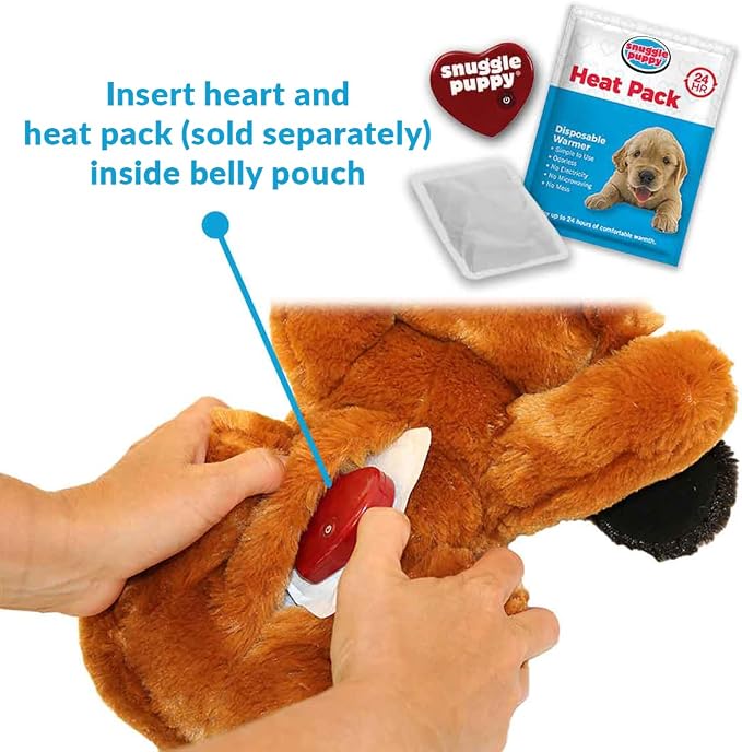 Snuggle Puppy Original Toys for Small Breeds - Heartbeat Puppy for Dogs - Pet Anxiety Relief and Calming Aid - Comfort Dog Toys for Behavioral Training. Heat Pack not Included