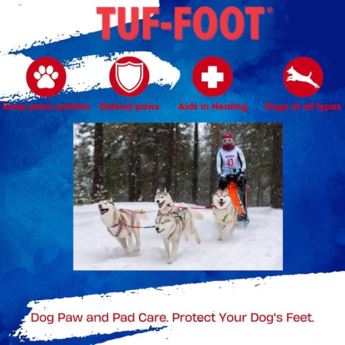 TUF-FOOT Dog Paw & Skin Protection Liquid – 7oz | Veterinarian Recommended | Heals & Protects Paws, Hooves & Skin | Lick-Safe Paw Protector for Dogs Against Hot Pavement, Ice & Salt