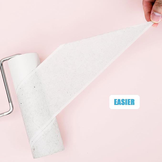 6.3 inch Large Lint Roller Refills for PetLovers Fedicelly and Other Standard 6.3'' Large Lint Rollers for Pet Hair, 50% Stickier, 60 Sheets per Refill, Pack of 6 Refills, 360 Sheets Total
