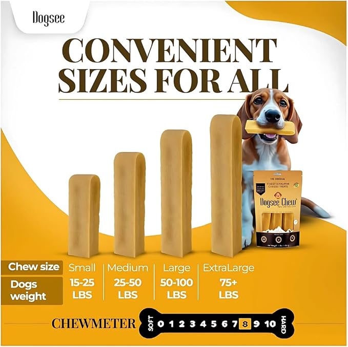Dogsee Yak Cheese Himalayan Dog Chews 1lb (Small- 13 Bars) 100% All Natural 60% Protein Dog Treats for Small Breed, Odorless Limited-Ingredient Chews for Puppies & Power-Chewers, Long Lasting