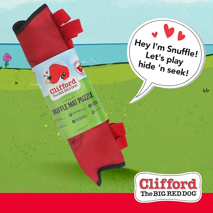 Clifford® Bundle - Snuffle Treat Mat + Chicken Jerky Dog Treats (24oz)