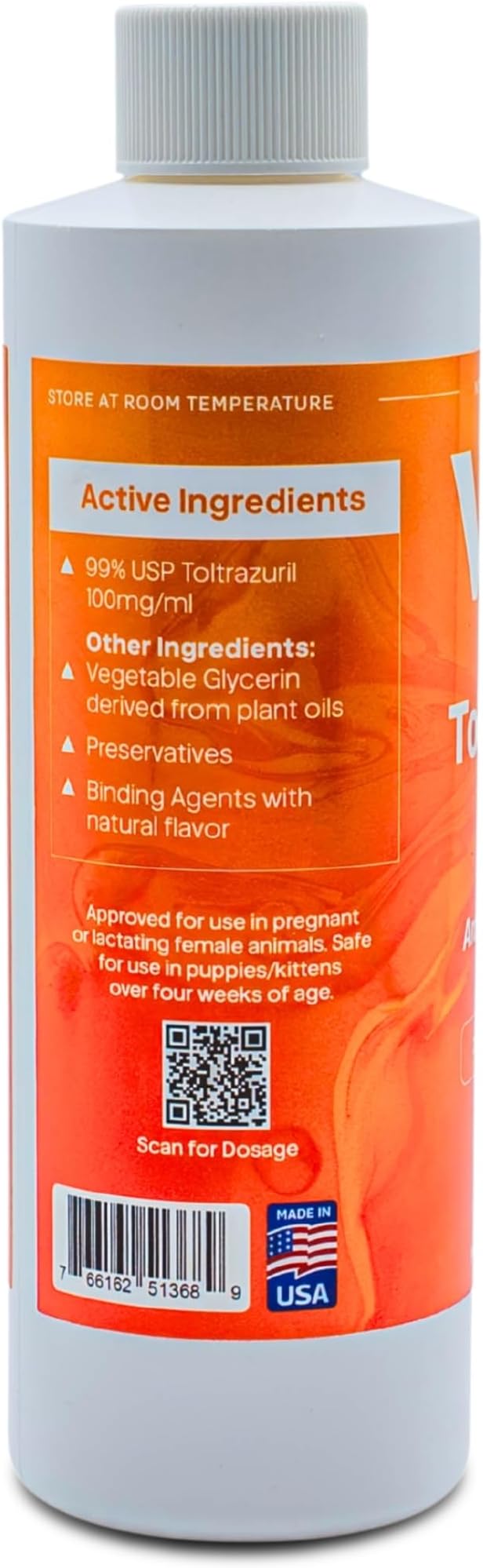 Toltrazuril 10.0% for Horses, Dogs, Cats, 240mL/8 Ounce, for Non-Food Chain Animals, Alfalfa