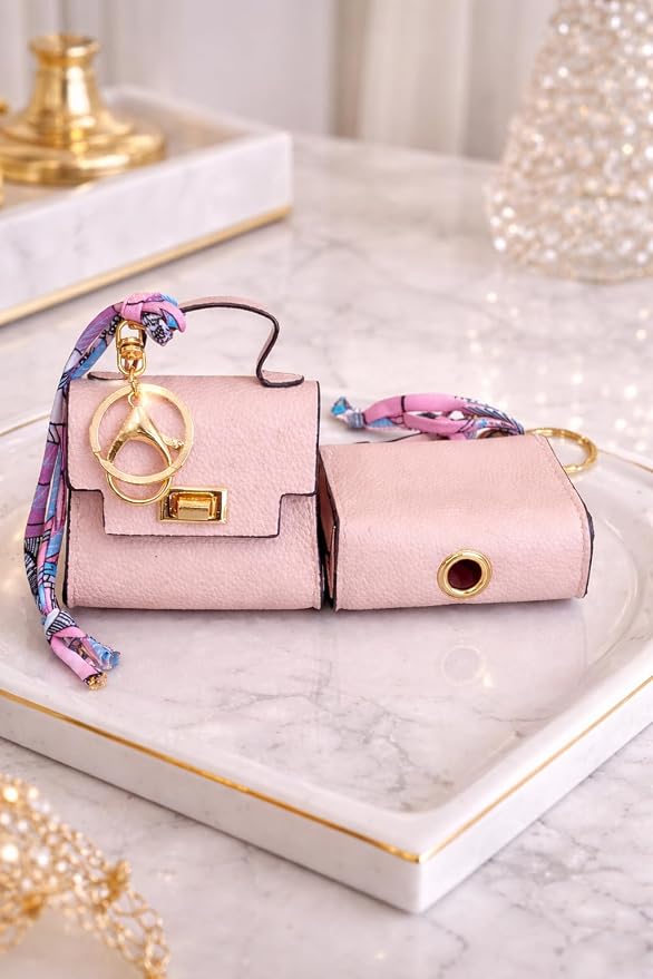 Everything Chic Barkin Luxury Designer Dog Poop Bag Holder Case, Pink