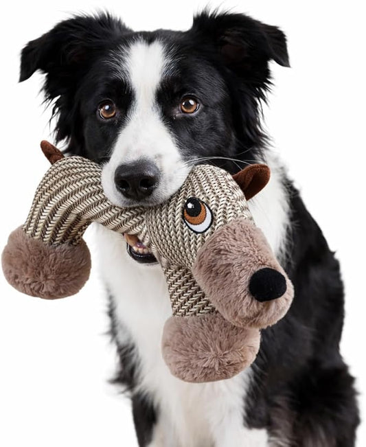 Dog Toys for Aggressive Chewers, an Indestructible Puppy-Shaped Plush Comfort Toys. Indoor-Outdoor Emotional Support Pet Toy, Built-in Squeaker Toy for Medium, Small, and Toy-Breed Dogs