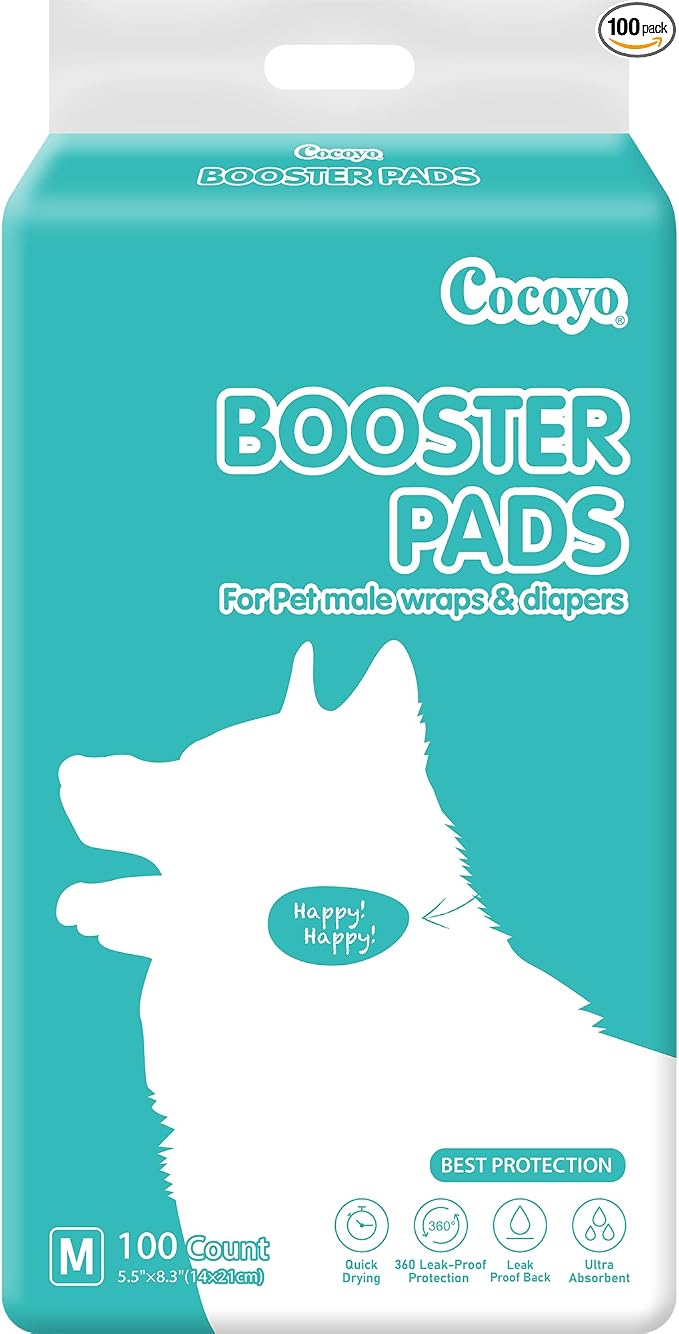 COCOYO Booster Pads, Medium Size with Side Lead Proof, 100 Count