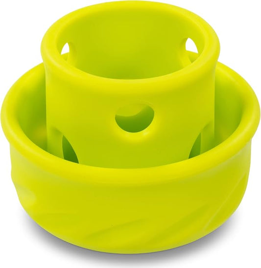 Messy Mutts Totally Pooched Puzzle 'n Play Mushroom | Stuffable Treat Toy for Dogs |Durable TPR | 4” x 3.5” (Large) Dog Toy | Green