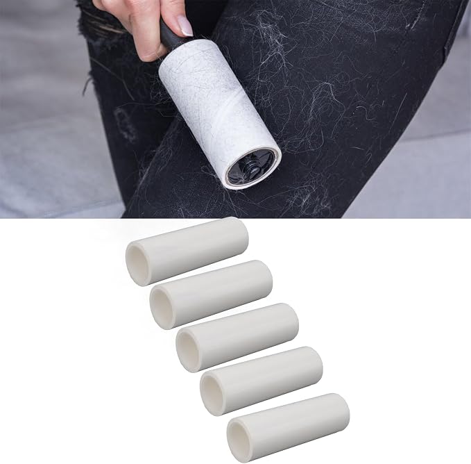 Lint Roller Refills 6 Inch, 5 Pack Extra Sticky Static Free Sheets for Clothes and Pet Hair - Strong Adhesion, Easy Roll - Off, Ideal for Clothes and Furniture (10 Inch)