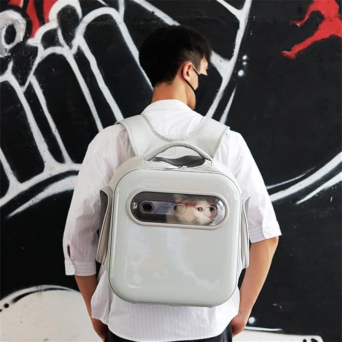 OLOTU Pet Backpack Outdoor Use Cat Carrier, Airline-Approved Space Capsule Cat Backpack, Pet Backpack Carrier for Cats Dogs and Small Animals Spacious