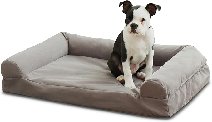 Happy Hounds Luna Sofa Dog Bed, Gray, Medium (29" x 20")