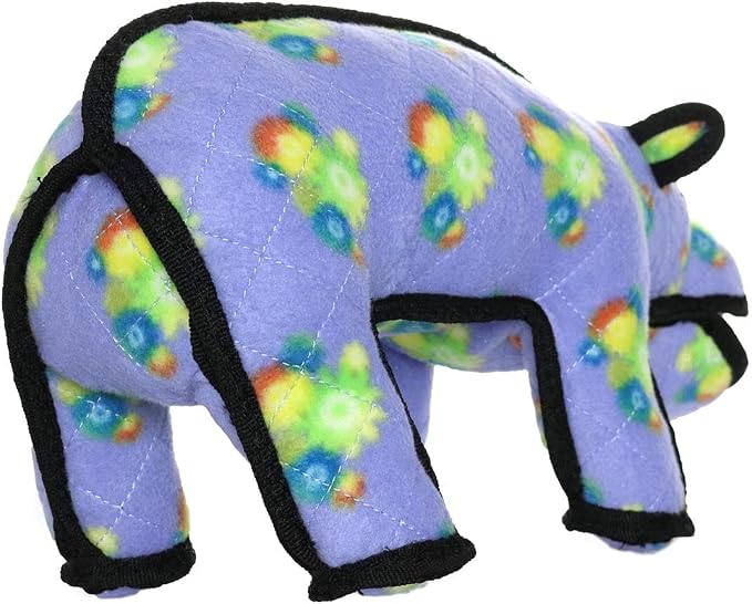 TUFFY - World's Tuffest Soft Dog Toy - Zoo Hippo - Squeakers - Multiple Layers. Made Durable, Strong & Tough. Interactive Play (Tug, Toss & Fetch). Machine Washable & Floats. (Regular)