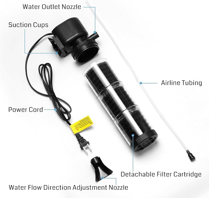 SainSmart XpertMatic Aquarium Filter for 70-120 Gallon Tank +Aquarium Air Pump Dual Outlet