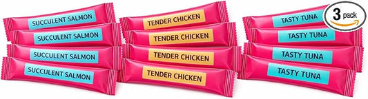 Lickable Cat Treats Squeeze Up - Variety Pack Grain Free for Kittens - 12 Count Kitten Treats Cat Food Topper Cat Tube Treats Lickables Cat Puree Squeeze Ups for Cats Low Calorie Indoor Cat Snacks