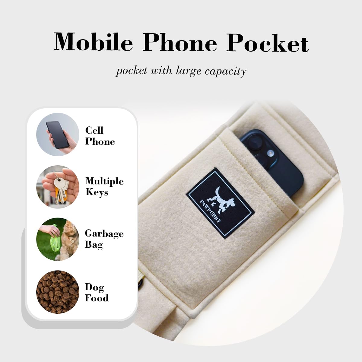 Dog & Cat Carrier Sling, Adjustable Soft Padded Shoulder Puppy Carrier, Hands-Free Dog Carrier Bag with Double Safety Buckles Premium Material for Outdoor Travel (Apricot, M)