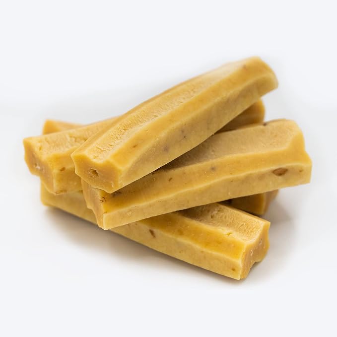 EcoKind Yak Cheese Himalayan Dog Chews, Yak Chews for Large Dogs, Long Lasting Bone for Aggressive Chewers, Only 4 Ingredients, Natural High Protein Dog Treats, No Additives, Bacon, Large - 3 Chews