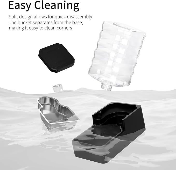 RIZZARI 8L Gravity Dog Water Dispenser, Filter-Free Pet Water Bowl with Low Maintenance Design, Spill Resistant Indoor Waterer for Medium Dogs, Cats & Apartment Homes
