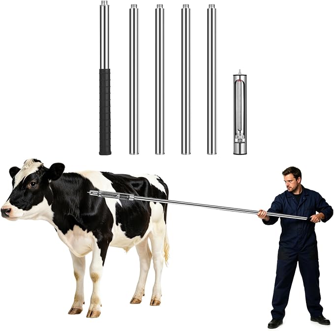 50 ML Livestock Iong Shot Pole Syringe, Cattle Syringe Gun | Length Can Be Adjusted Freely 24"40"56"68"87", Remote Safe Operation for Cattle Horses Large Animals