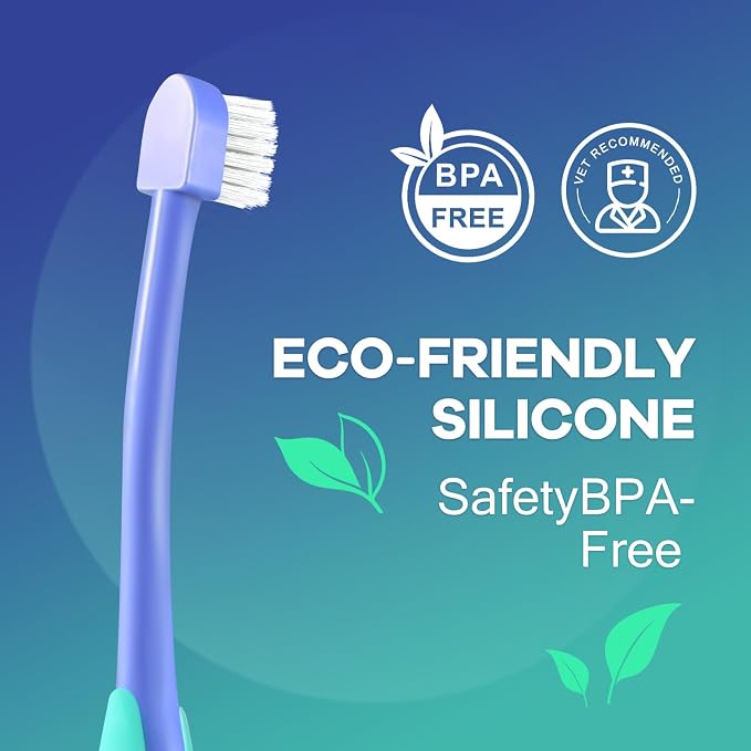 Enzymatic Dog & Cat Toothpaste with Nano-Hydroxyapatite + Medium-Soft Bristles Toothbrush