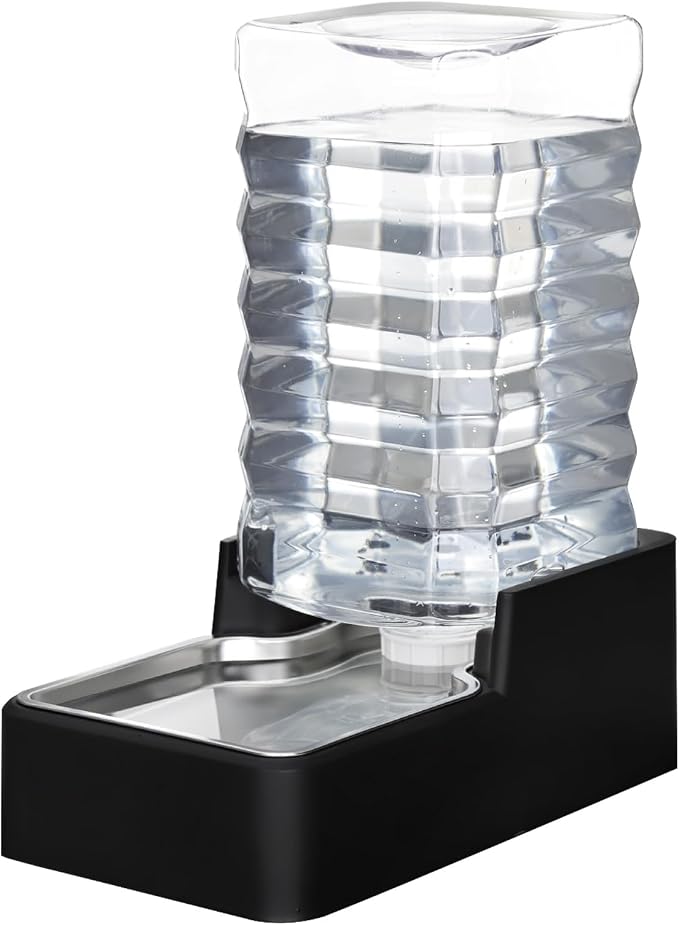 RIZZARI 10L Stainless Steel Gravity Pet Water Dispenser – Leak-Resistant Auto-Refill Waterer with Easy-Clean No-Filter Design for Medium & Large Dogs, Ideal for Homes & Offices