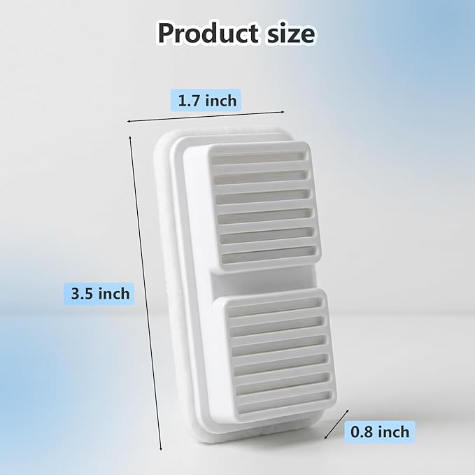 12 Pack Cat Water Fountain Filter with 12 Pre-Filter Sponges, Replacement Filters for Stainless Steel Cat Water Fountain, Multi-Layer Filtration (12, White)