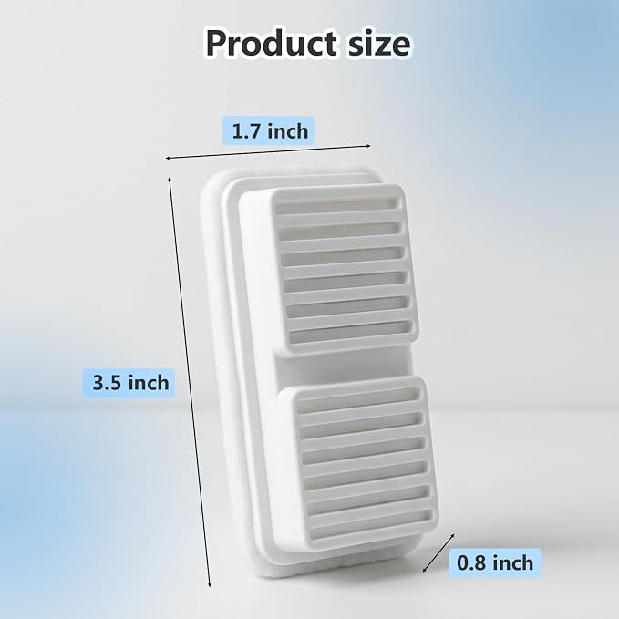 6 Pack Cat Water Fountain Filter with 6 Pre-Filter Sponges, Replacement Filters for Stainless Steel Cat Water Fountain, Multi-Layer Filtration (6, White)