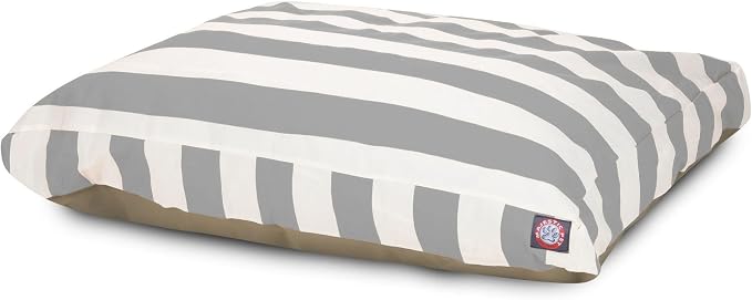 Majestic Pet Shredded Memory Foam Dog Bed Small with Removable Washable Cover – Rectangle Orthopedic Dog Bed–Durable Dog Crate Bed-Flat Dog Bed for Senior Dogs - (27x20) S - Villa - Vintage