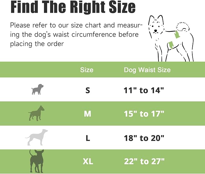 Male Belly Bands Dogs Diapers(4 Pack), Washable Reusable High Absorbing Boy Doggy Wraps Panties Doggie Puppy Pooping Potty Training Incontinence Marking Pañal para Perro X-Large
