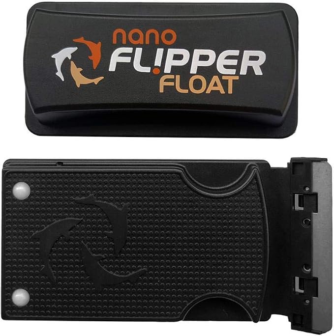 Flipper Cleaner Float - 2-in-1 Floating Magnetic Aquarium Glass Cleaner & Flipper Nano Aquarium Scraper Replacement Blades