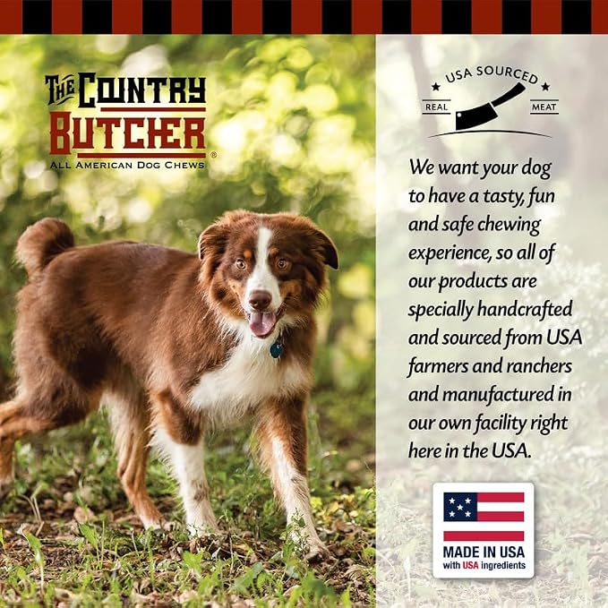 THE COUNTRY BUTCHER Chicken Feet Dog Treats for Small, Medium and Large Breeds, Natural Chew, Rich Source of Glucosamine and Chondroitin, Made in the USA, 30 Count - Rawhide Free, Nails Removed