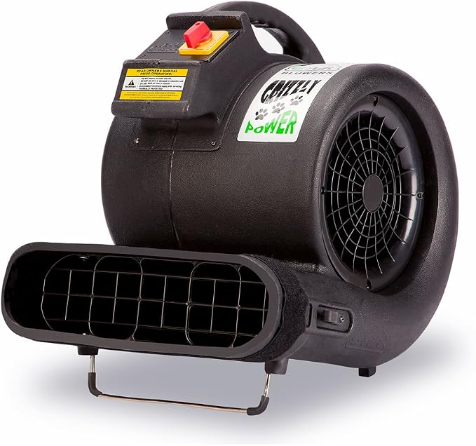 B-Air Grizzly Gp-1 1 HP 3550 CFM Air Grizzly Mover Carpet Dryer Floor Fan for Water Damage Restoration Equipment & Pet Cage Dryer Black