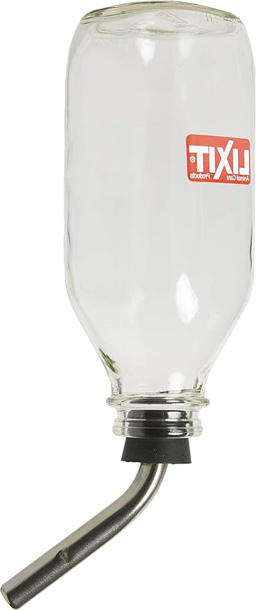 Lixit Pet Glass Water Bottle, 32-Ounce