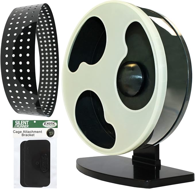 Silent Runner Glow Wheel - 12" Regular - Exercise Wheel (Wheel + Autoclean Track + Cage Attachment)