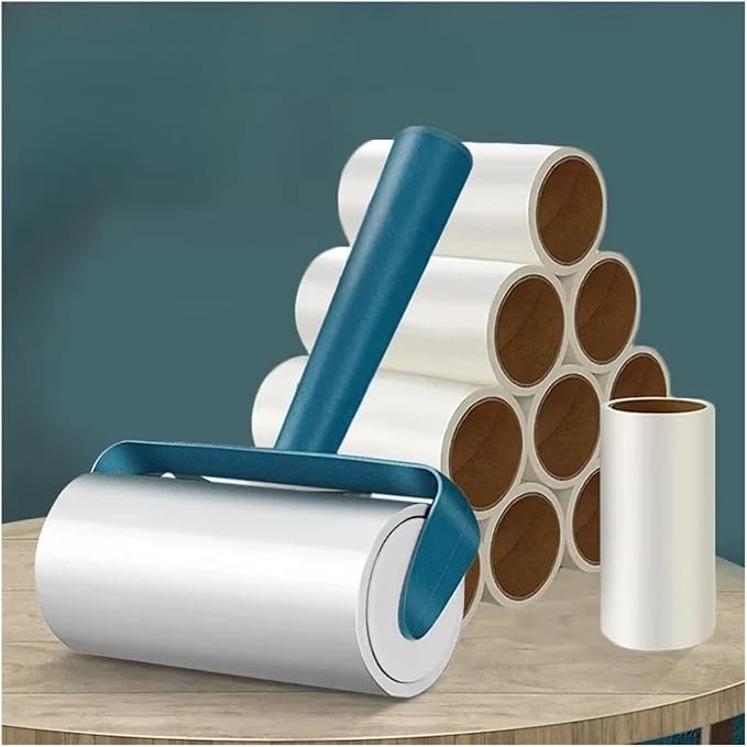 1pc, Pet Hair Remover Clothes Cleaning Brush,Tearable Roll Paper Sticky Roller Plush Razor,Household Tool(Blue3 Volume)