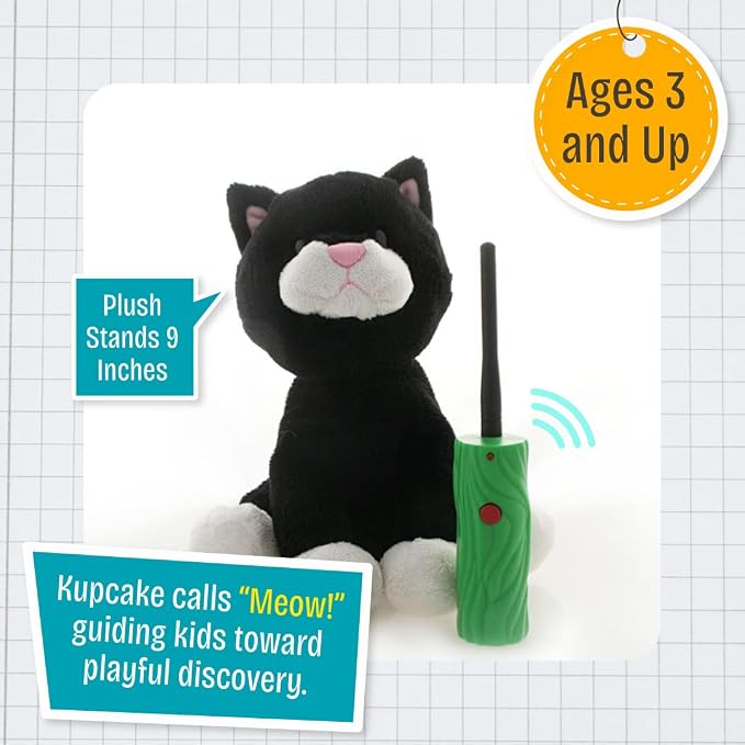 R&R Games Hide & Seek Pals Kupcake the Kitten Family Game - Hide and Seek with Animals, Seeker Wand Included, Ages 3+