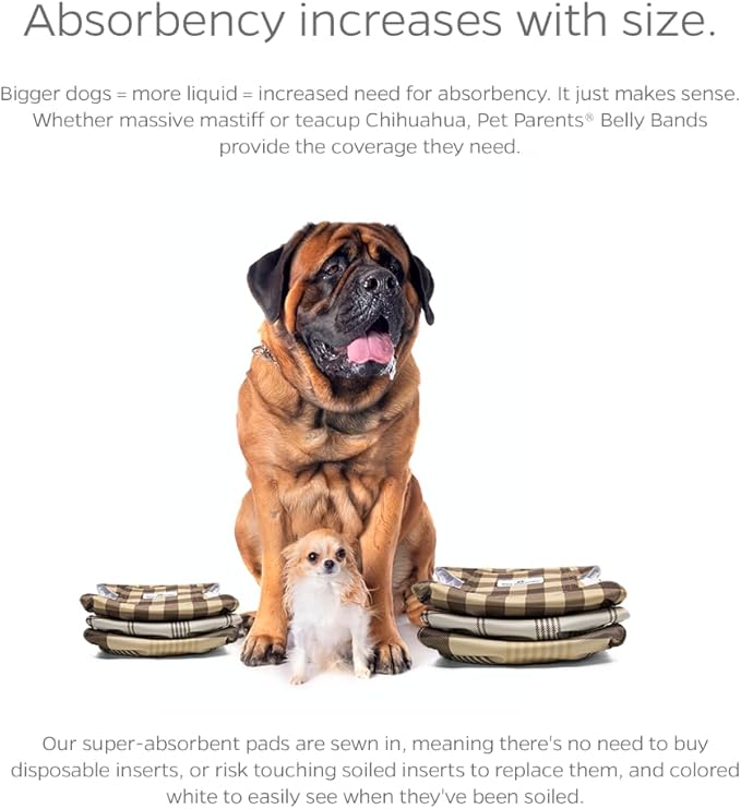 Pet Parents® Washable Belly Bands for Male Dogs (3pack) + Extendrs® of Durable Dog Diapers Male, Premium Male Dog Diapers & Dog Wraps (Large, Oxford)