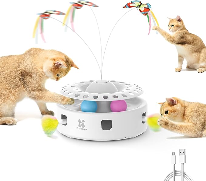 Potaroma Flopping Fish and Smart 3 in 1 Cat Toy Bundle