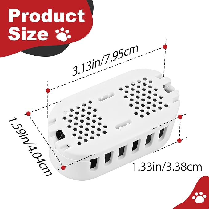 6Pcs Cat Litter Box Deodorizer Cartridges Compatible with Ellenpent ICB019 & ICB020 Automatic Litter Box, Long-Lasting Odor Control, Charcoal Filter Replacement for Multi-Cat Households