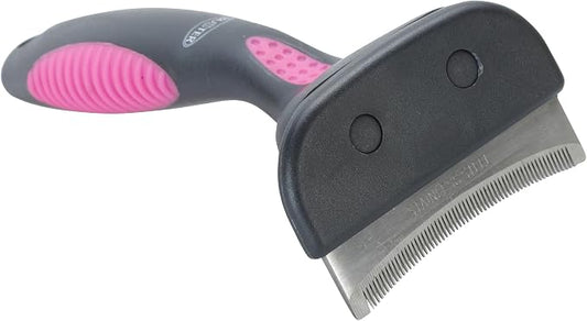 Kruuse Buster Medium Pink Deshedder for Dogs – Reduces Shedding & Keeps Coat Healthy
