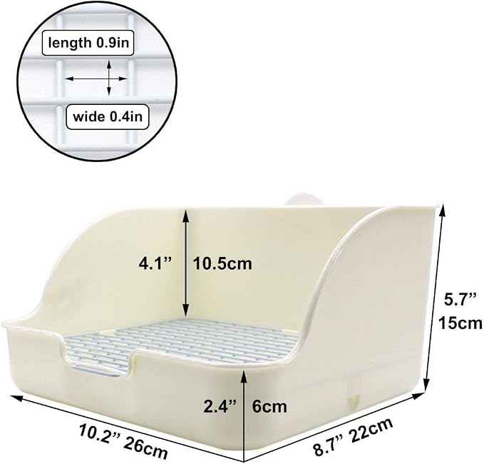2 Pcs Guinea Pig Bed Mat Washable, Rabbit Winter Bed Pad for Indoor, Warm Small Animal Bed Mattres & Pet Small Rat Toilet, Square Potty Trainer Corner Litter Bedding Box Pet Pan