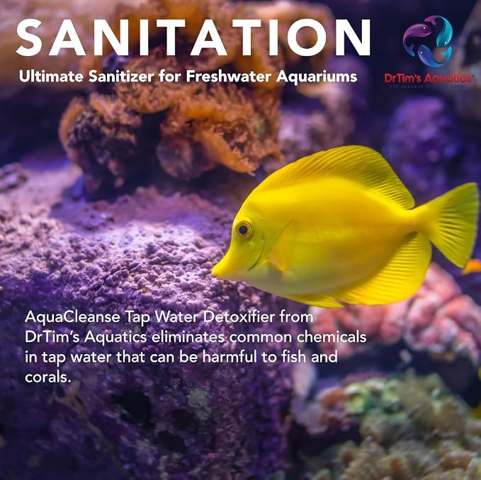 DrTim’s Aquatics AquaCleanse for Freshwater Aquariums – 32 oz – Tap Water Conditioner – Prepares Water for Fish Tanks, Supports Visual Clarity & Stable, Balanced Parameters