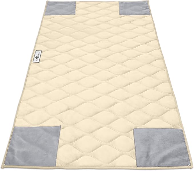 Paw Inspired PopCorner Guinea Pig Cage Liners | Washable Fleece Bedding or Pet Bed Mat for Small Animals | Super Absorbent Pee Pad with Reinforced Corners and Waterproof Bottom (C&C 2x4, Tan)