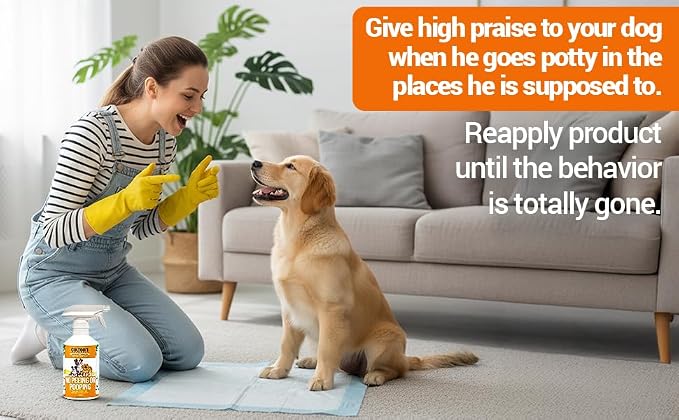 NO Pee No Poop Dog Potty Training Spray, 100% Natural - Non- Toxic Spray to Prevent Peeing & Pooping- Natural No Urine Marking Scent Corrector - Colton's Prevents Canine Peeing Indoor Outdoor-