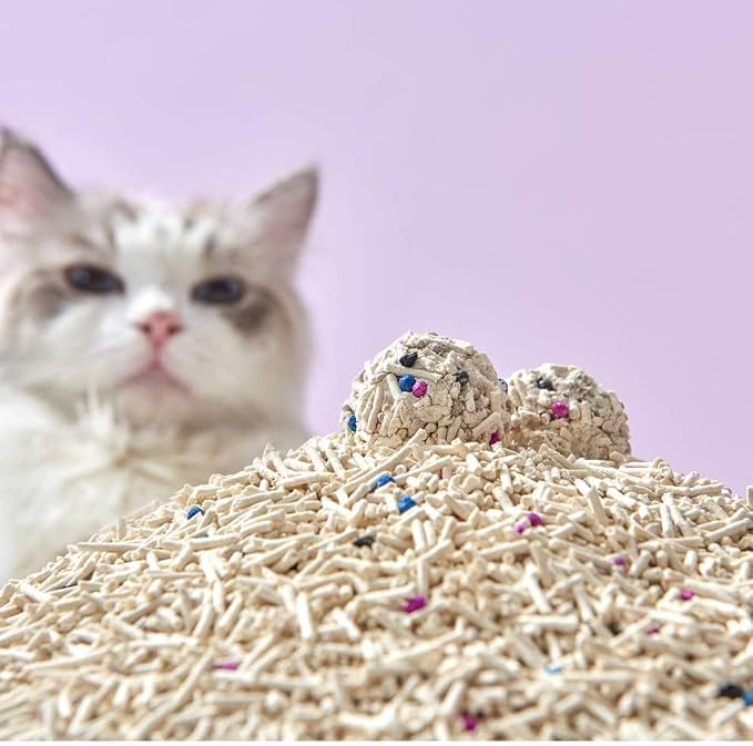 Michu Mixed Tofu Cat Litter, Heavy Duty Flushable Kitty Litter, 5.5Lb/88Oz Original 12 Pack