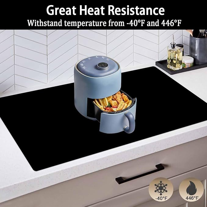 Super Large Silicone Mat, 120"x24"(305cmx60cm) Silicone Mats for Kitchen Counter, Non-Slip Heat Resistant Mat,Thicken Kitchen Counter Mat, Waterproof Countertop Protector for Craft (Dark Grey)