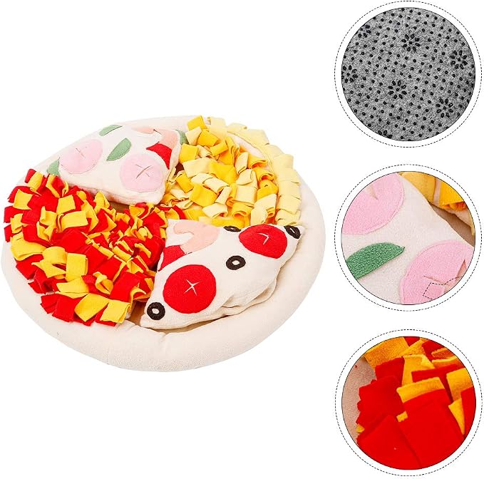 Baluue Pet Sniffing Pad 17" Polar Fleece Snuffle Mat – Slow Feeder & Mental Stimulation for Dogs & Cats – Interactive Foraging Toy for Indoor Play, Gift