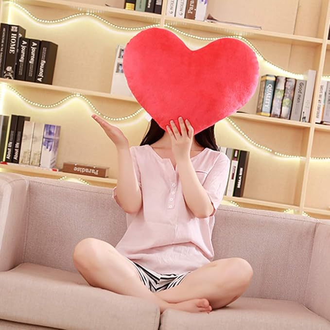 YINGGG Cute Plush Red Heart Pillow Love Pillow Cushion Toy Throw Pillows for Kids' Friends Fit for Living Heart Throw Decorative Pillows