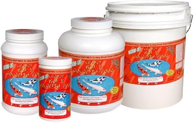 MICROBE-LIFT High Growth and Energy Floating Fish Food Pellets for Ponds, Water Gardens, and Fountains, Safe for Live Goldfish and Koi, 40 lbs