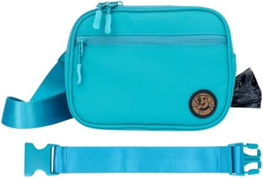Auntie Sally's Bed & Biscuit Dog Treat Pouch with Belt Extender - Hands-Free Dog Walking Bag with Adjustable Belt, Easy-Clean Silicone Liner, and Multiple Pockets for Training or Travel