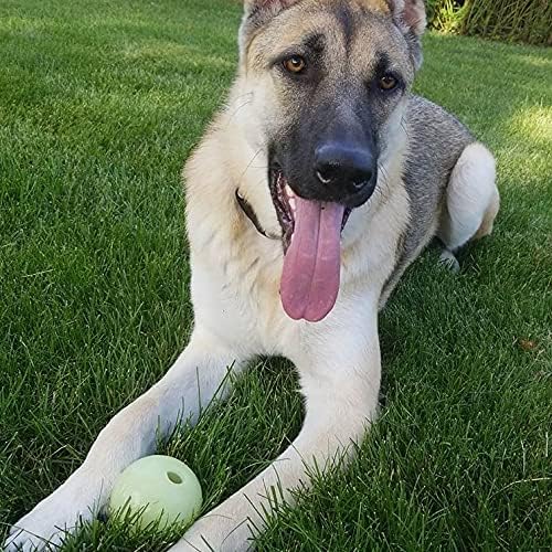 Chew King by Mammoth Set of 2 Glowing Fetch Ball, Durable Bouncy Interactive Toy for Pets & Dogs, Lightweight, 3 Inch, Fits Ball Launcher