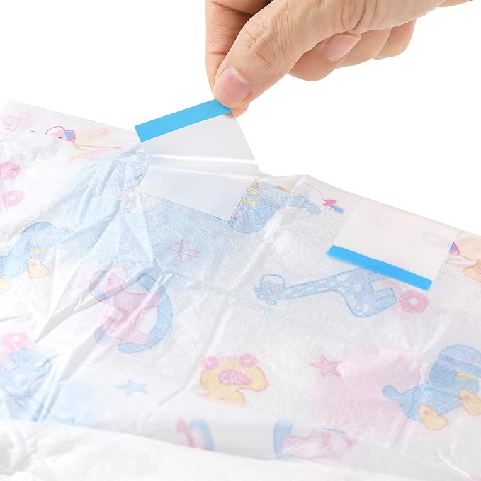 CutiePlusU Disposable Diaper 10 Pieces Protective Underwear Absorbent Briefs White Pink(Medium 28"-38")